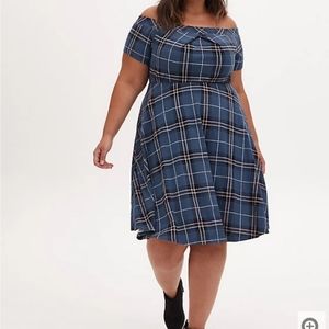 Torrid Teal Plaid Dress